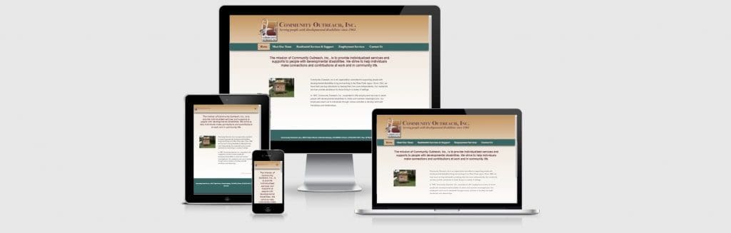 Community Outreach, Inc. | Client of Third Angle Marketing Website screenshots of Community Outreach, Inc..