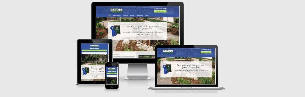 Dakota OutdoorScapes | Clients of Third Angle Marketing Website screenshots of Dakota OutdoorScapes, landscaping professionals.