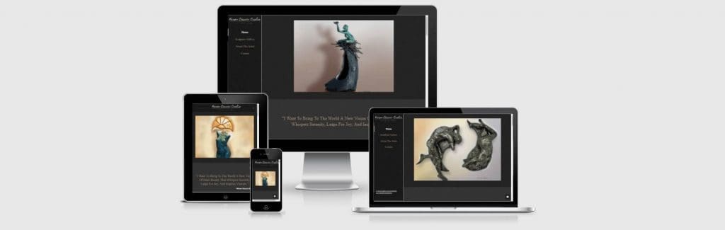 Karen Cauvin Eustis | Client of Third angle Marketing Website screenshots of Karen Cauvin Eustis, award winning bronze statue artist.
