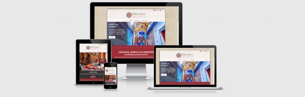 Medina Imports | Client of Third Angle Marketing Website screenshots of Medina Imports.