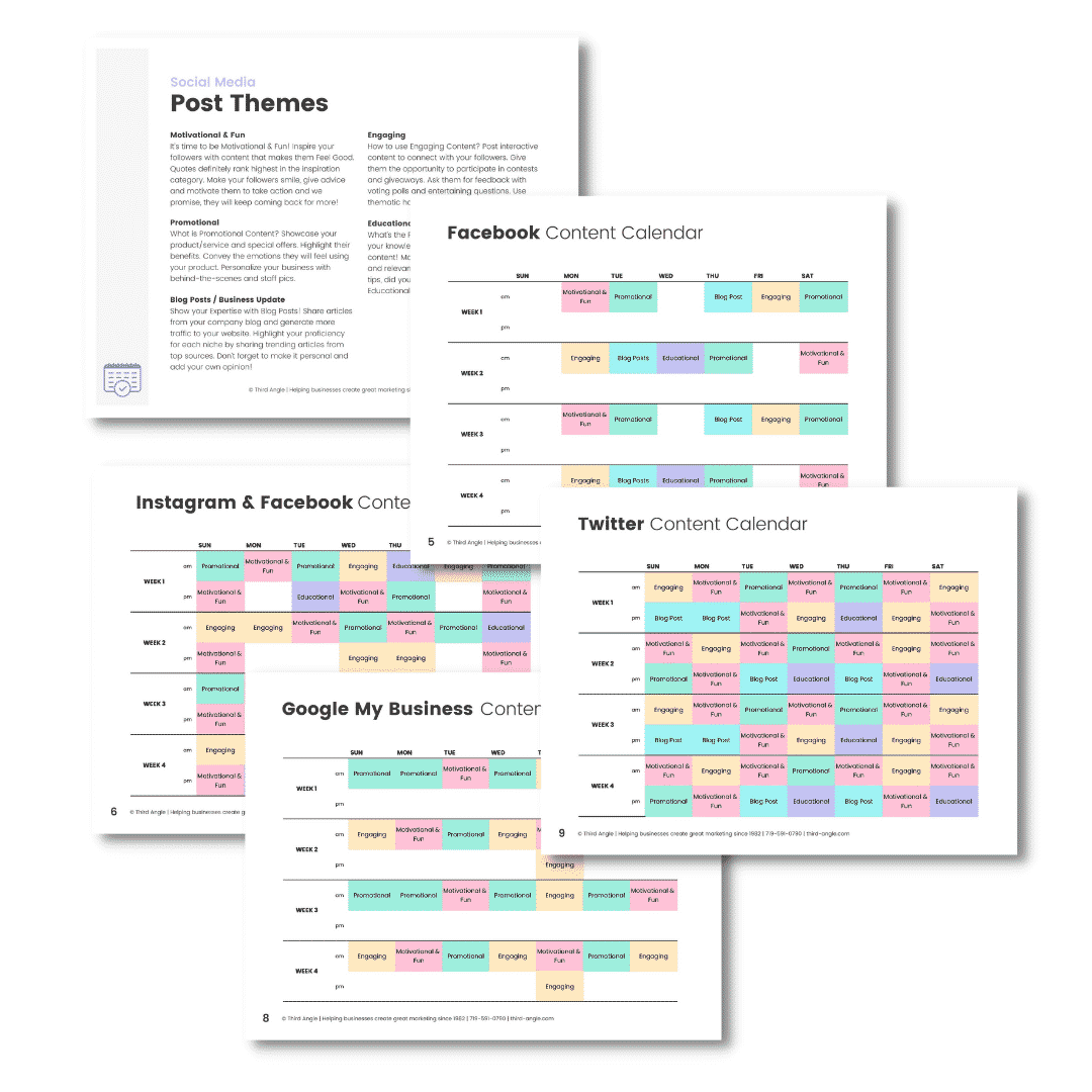 Third Angle Social Media Calendar Preview